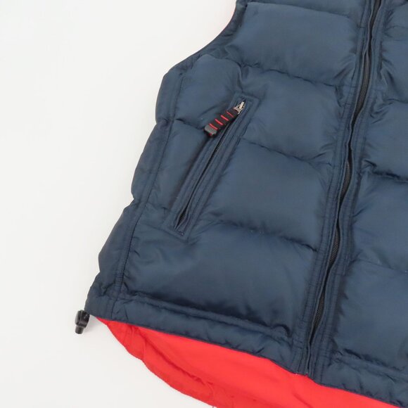 GAP Womens Extra Small XS Blue Red Reversible Zipper Down Puffer Vest 2000 Y2K - Picture 3 of 13